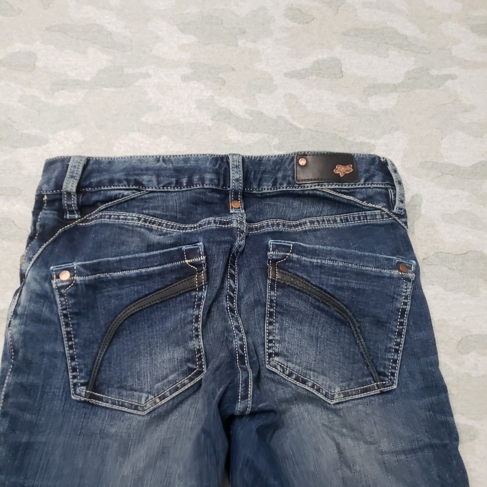 Fox Jeans Womens 1/25 Blue Bootcut High Octane Denim Medium Wash